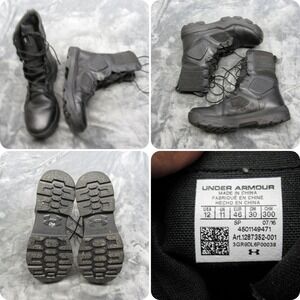 Under Armour Tactical Men Boots 12 Black Combat‎ 10" Law Enforcement Work Duty